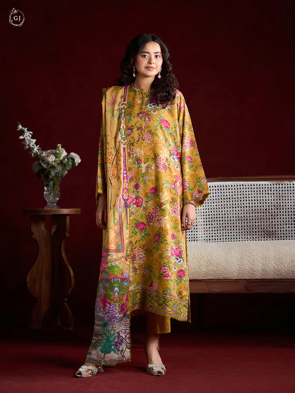 New Arrivals Unstitched Gull Jee POPNN Linen  Winter 3-Piece Collection – Get up to 50% OFF! Only at the Brands Gala."