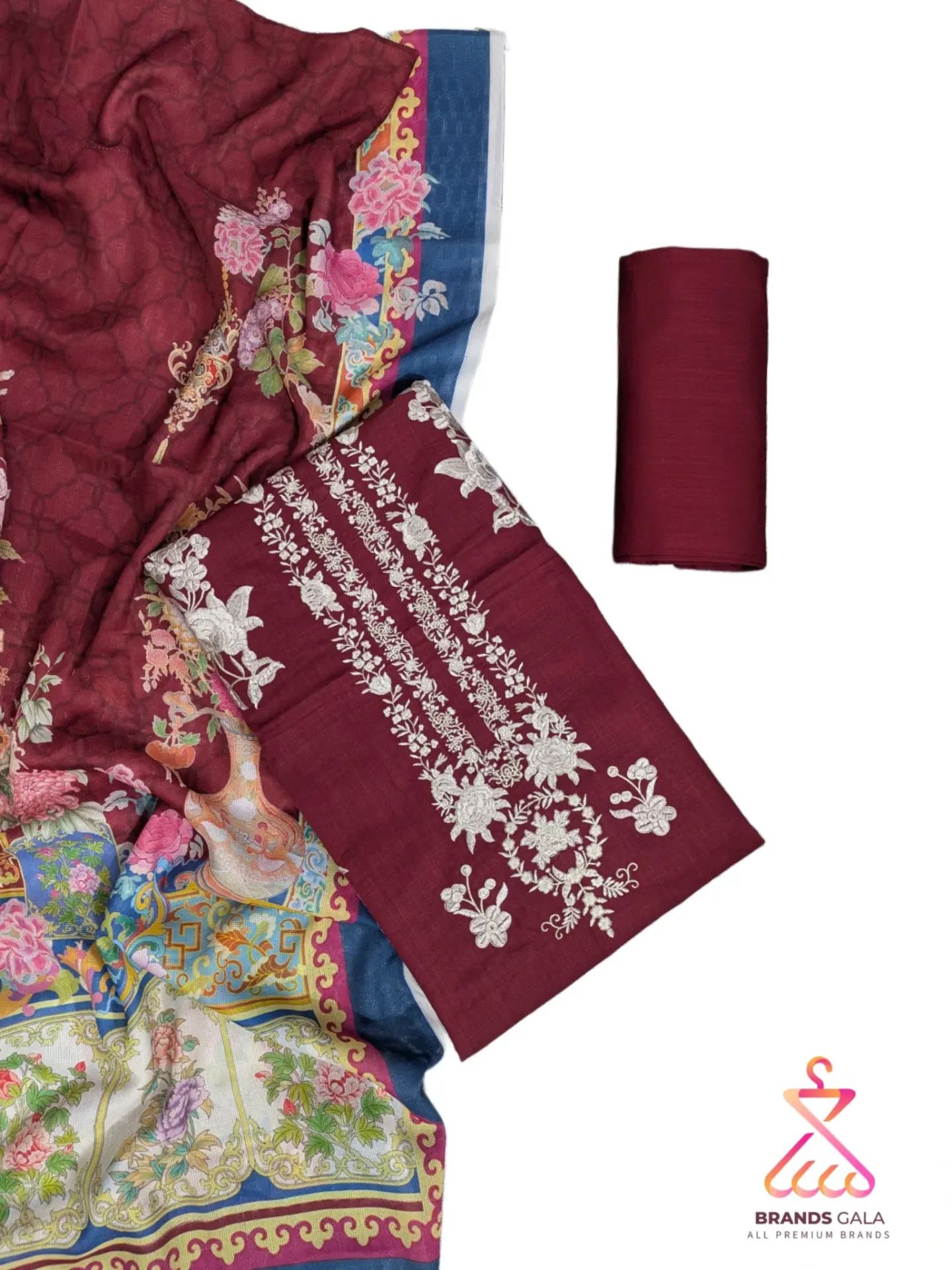 Unstitched Khaadi Embroidered Winter 3-Piece Collection - Get up to 50% OFF! Only at the Brands Gala."