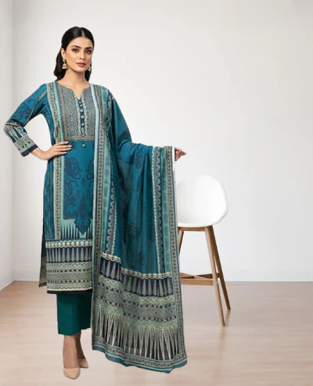 Unstitched Gul Ahmed Printed Khaddar Winter 3-Piece Collection – Get up to 50% OFF! Only at the Brands Gala."