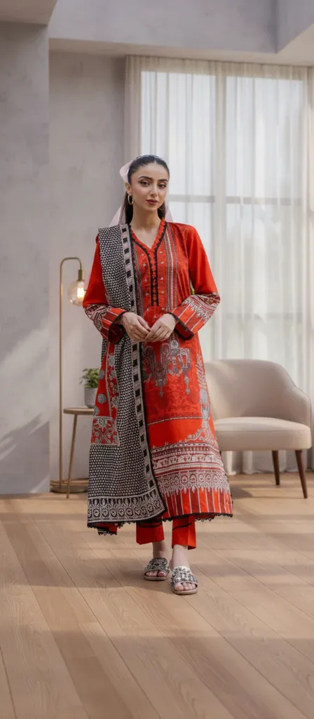 Unstitched Gul Ahmed Printed Khaddar Winter 3-Piece Collection – Get up to 50% OFF! Only at the Brands Gala."
