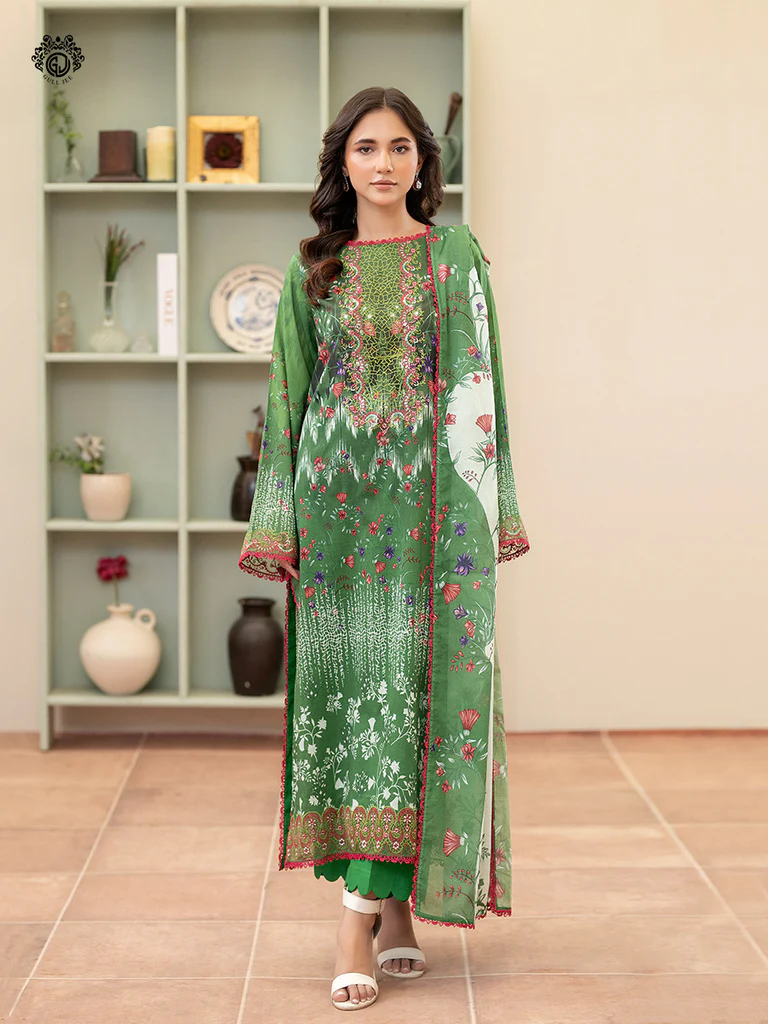 Unstitched Gull jee Lawn 3-Piece Collection - Get up to 50% OFF! Only at the Brands Gala."