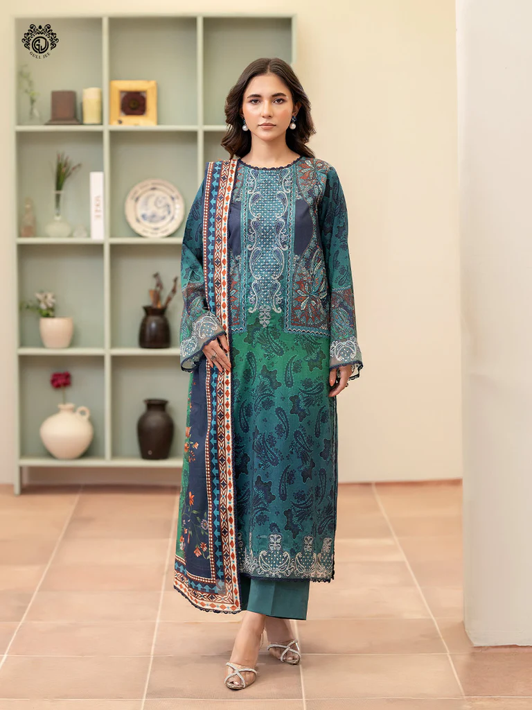 Unstitched Gull jee Lawn 3-Piece Collection - Get up to 50% OFF! Only at the Brands Gala."