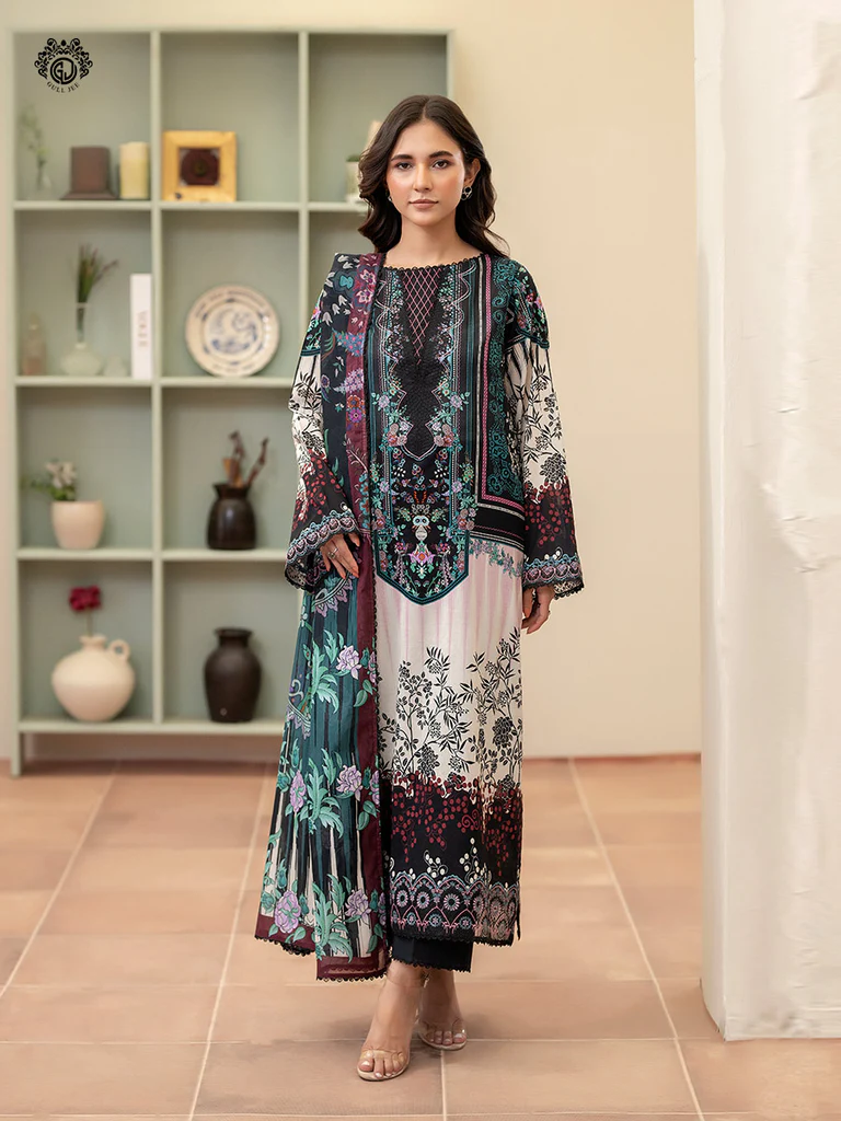 Unstitched Gull jee Lawn 3-Piece Collection - Get up to 50% OFF! Only at the Brands Gala."