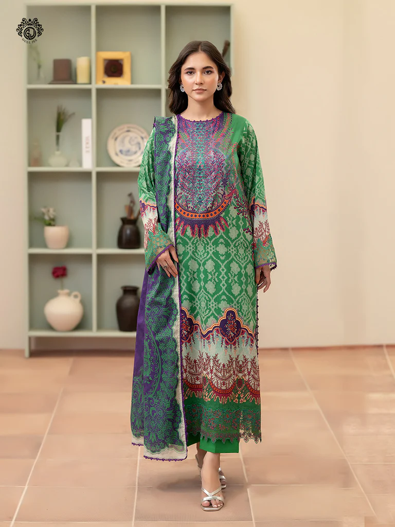 Unstitched Gull jee Lawn 3-Piece Collection - Get up to 50% OFF! Only at the Brands Gala."