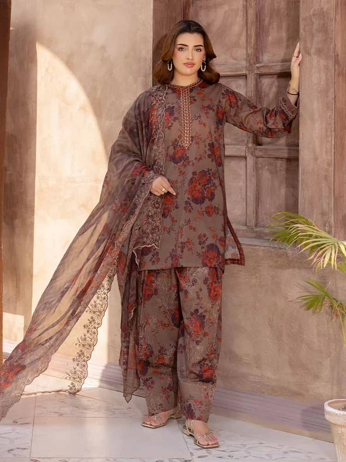 LAAVNI 3-Piece Unstitched Embroidered Lawn Collection - Get up to 50% OFF! Only at the Brands Gala."