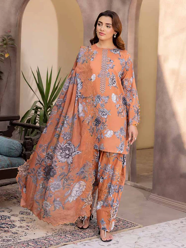 LAAVNI 3-Piece Unstitched Embroidered Lawn Collection - Get up to 50% OFF! Only at the Brands Gala."