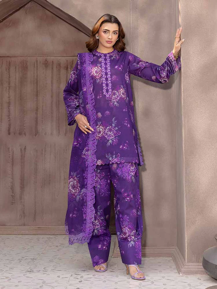 LAAVNI 3-Piece Unstitched Embroidered Lawn Collection - Get up to 50% OFF! Only at the Brands Gala."