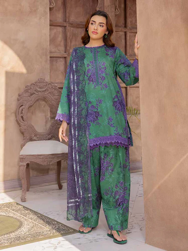 LAAVNI 3-Piece Unstitched Embroidered Lawn Collection - Get up to 50% OFF! Only at the Brands Gala."
