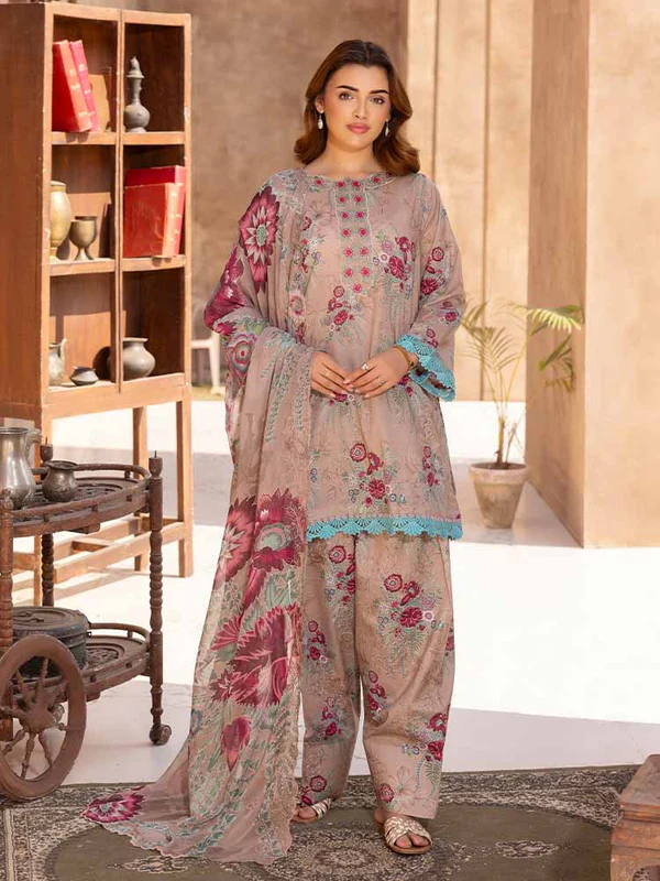 LAAVNI 3-Piece Unstitched Embroidered Lawn Collection - Get up to 50% OFF! Only at the Brands Gala."